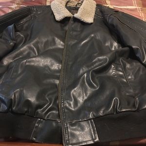 Men’s gently worn leather jacket